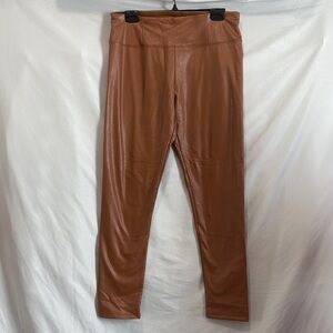 Stella Luce Brown Faux Leather Skinny Pants